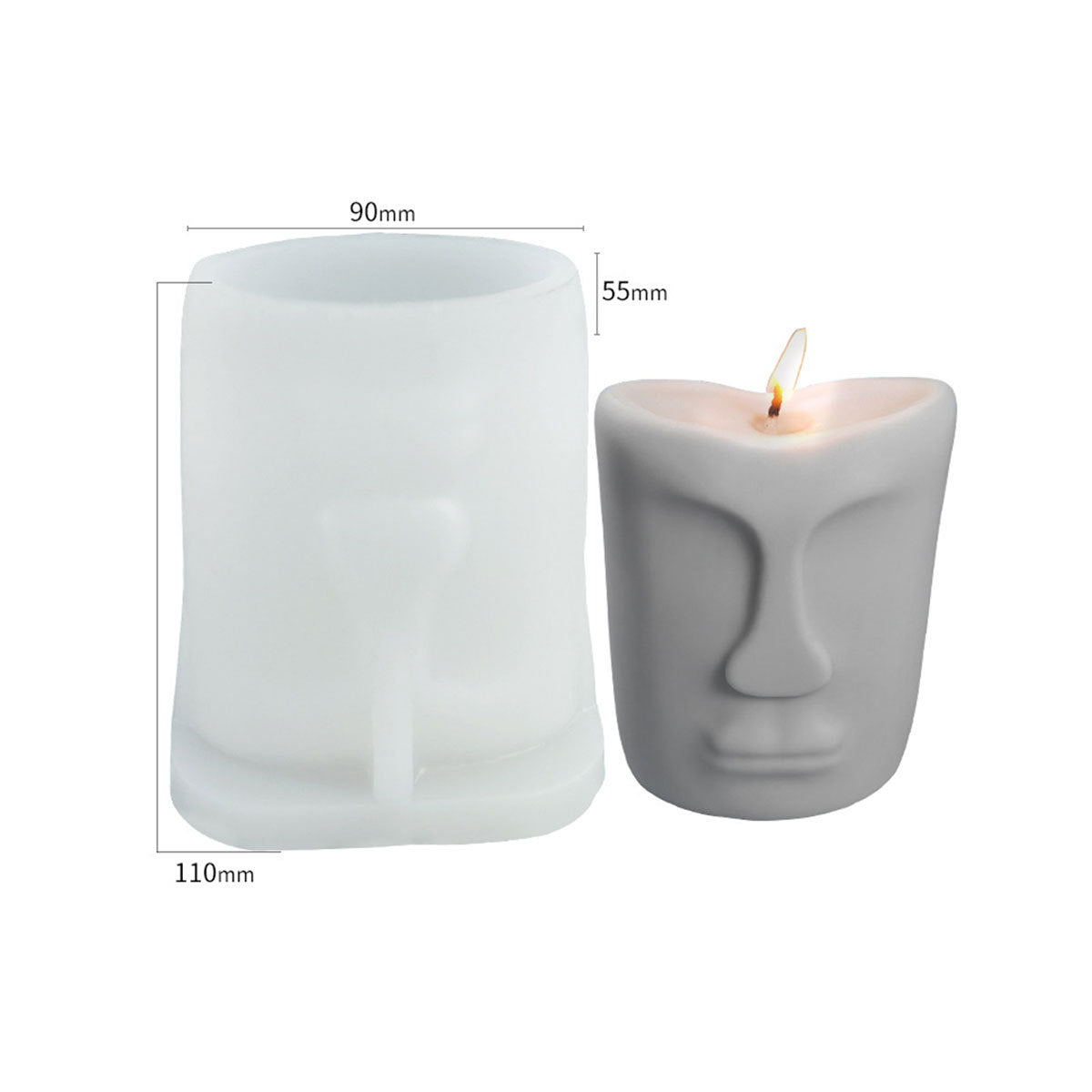 Aura Face Candle Mold