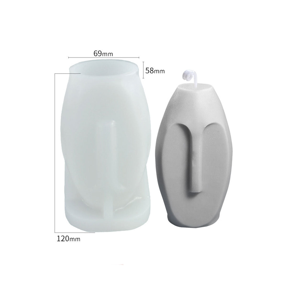 Aura Face Candle Mold