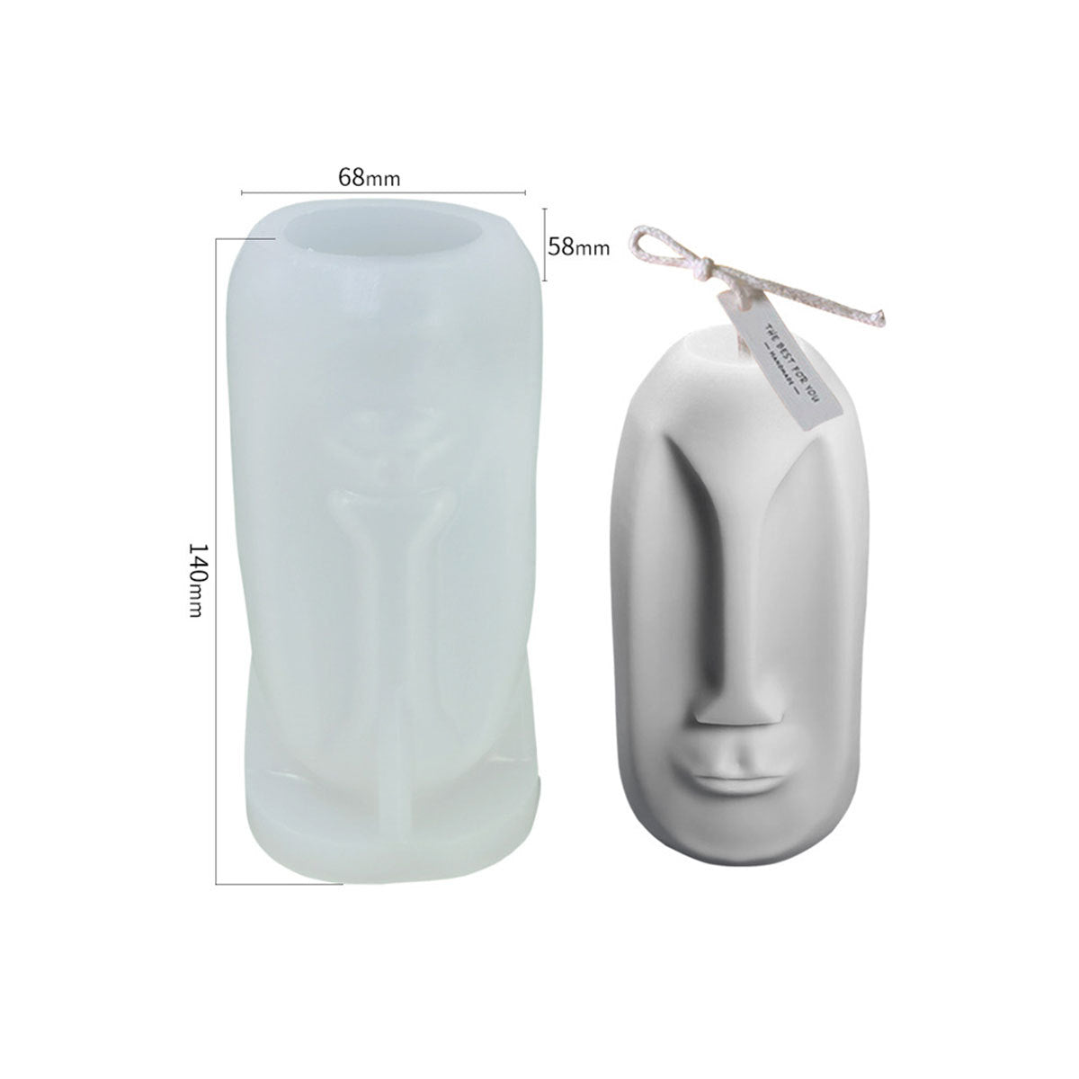 Aura Face Candle Mold