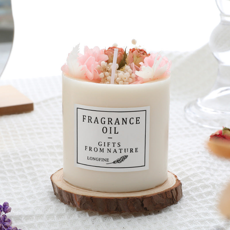 Dried blossom wick Candle