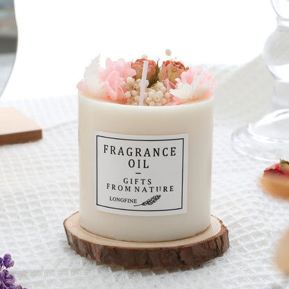 Dried blossom wick Candle