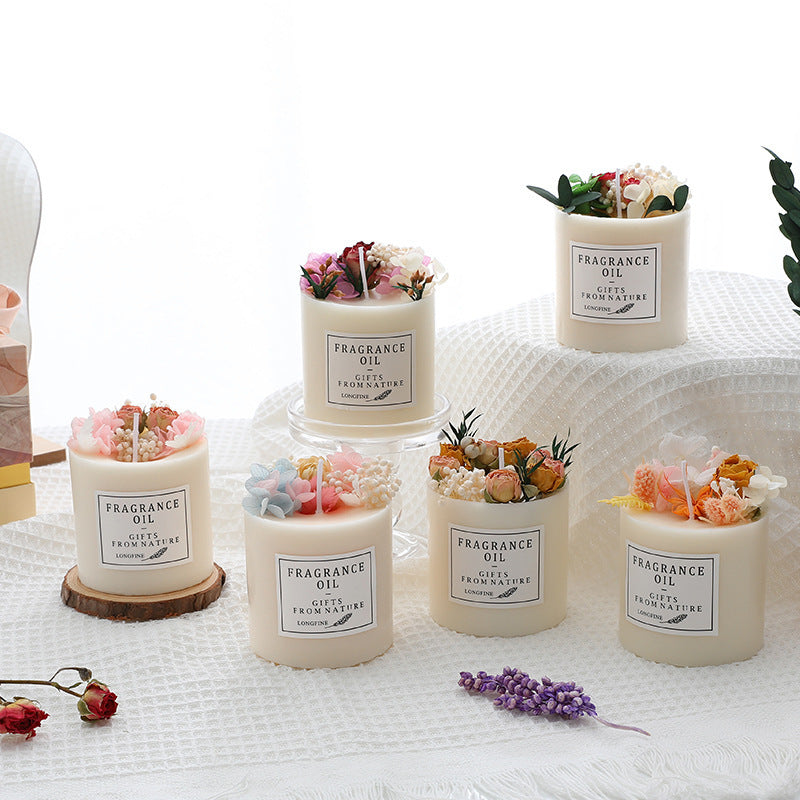 Dried blossom wick Candle