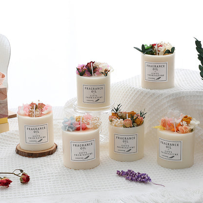 Dried blossom wick Candle