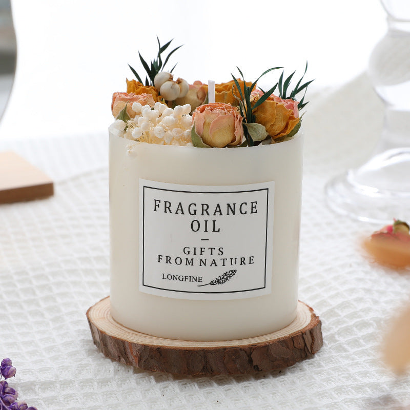 Dried blossom wick Candle