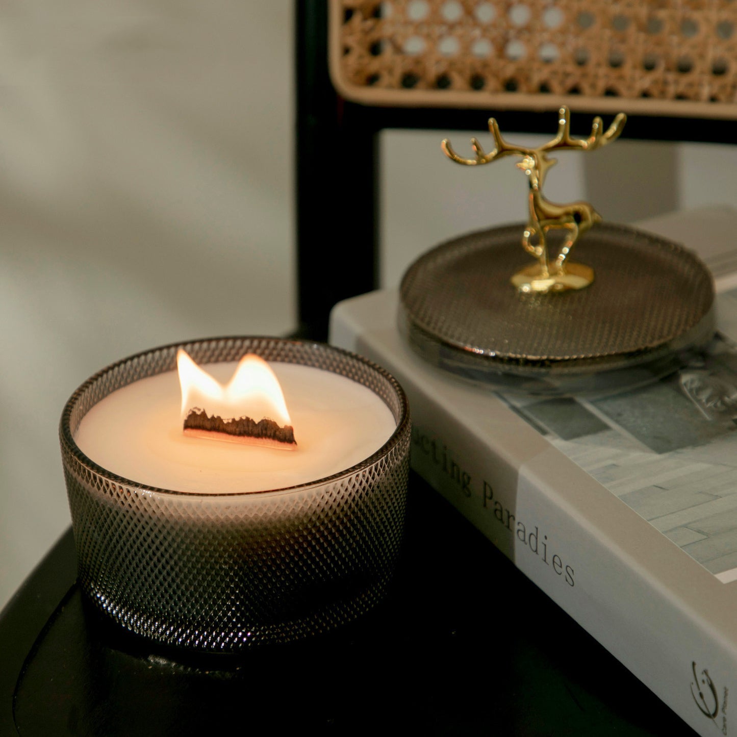 Antler Glow Hammered Candle