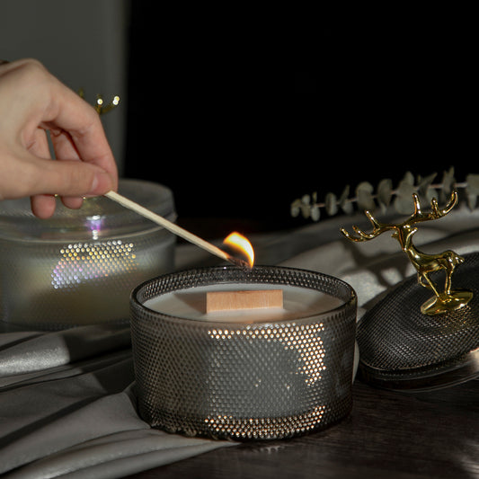 Antler Glow Hammered Candle