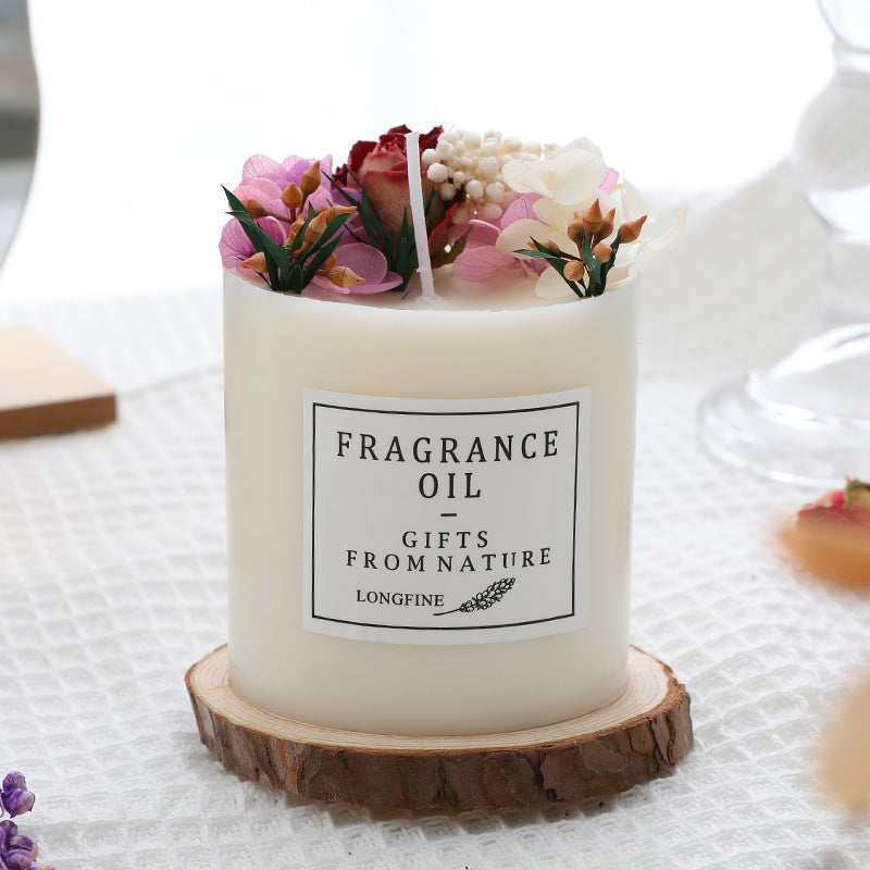 Dried blossom wick Candle