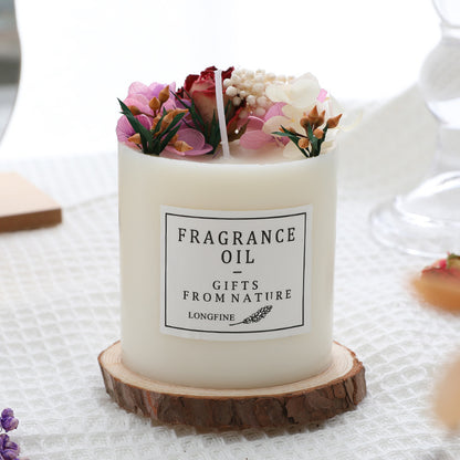 Dried blossom wick Candle